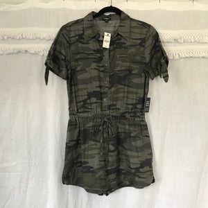 Green Express camo romper